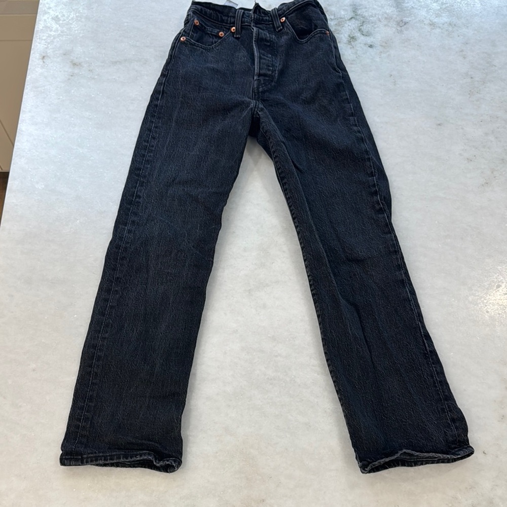 Levi's Black Straight Leg Jeans Classic Fit